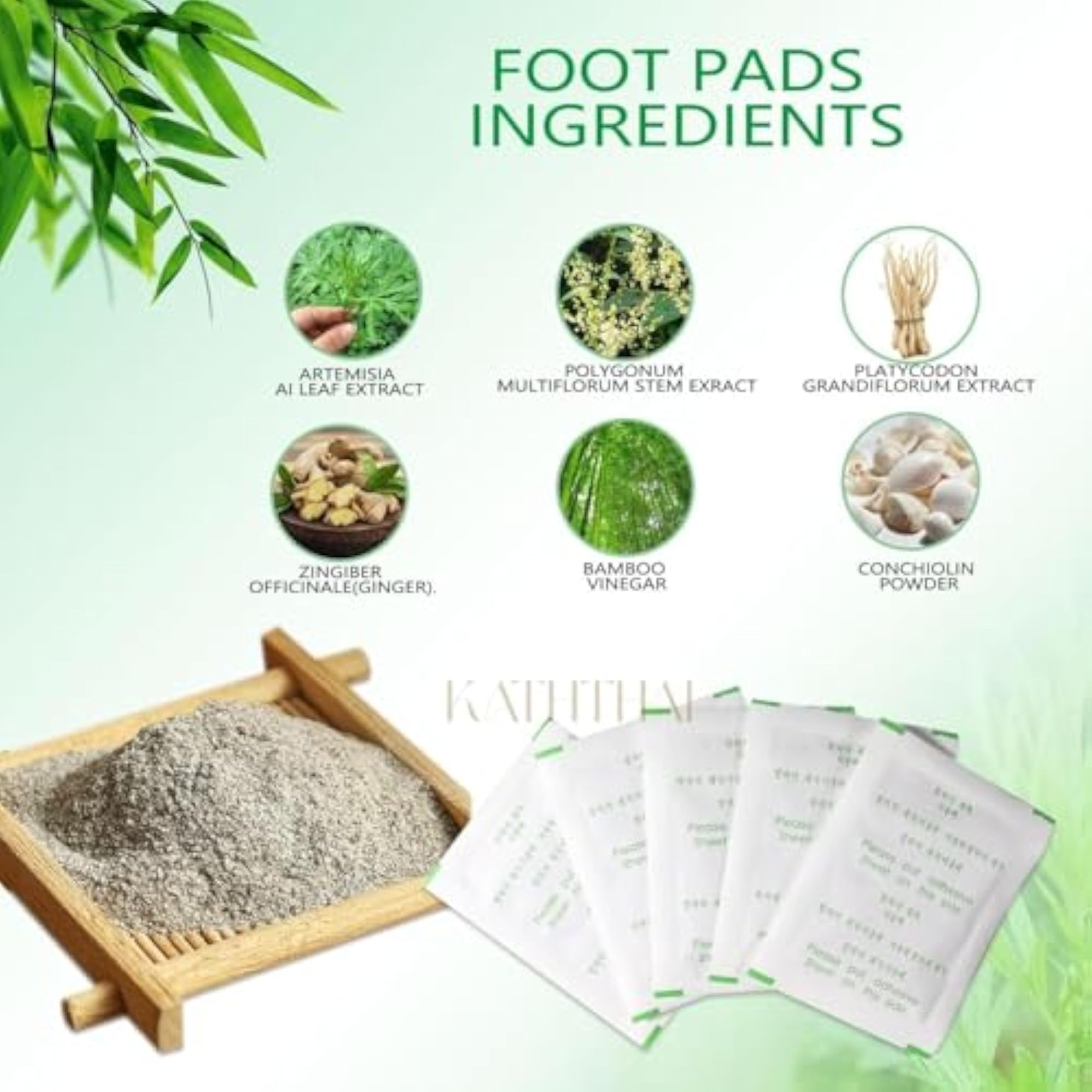 Natural Foot Pads for Cleansing & Relaxation, Pack of 2